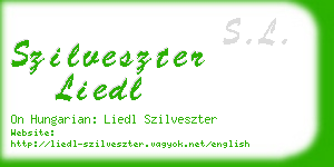 szilveszter liedl business card